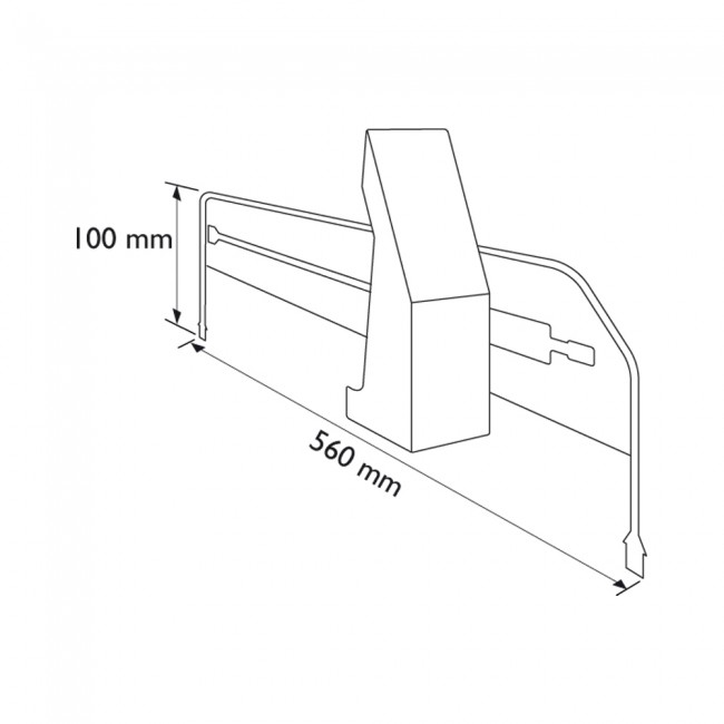 Séparateur avec pousseur – Hauteur 100 mm – Profondeur 560 mm - Image 2