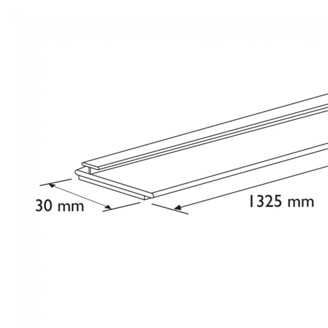 Rail magnétique transparent Easyfacing 30 mm x 1325 mm pour tablettes horizontales - Image 2