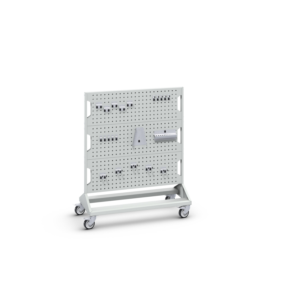 Perfo rack mobile double face & Acc – 6 panneaux & 40 accessoires – 1000x550x1250 mm - Image 1
