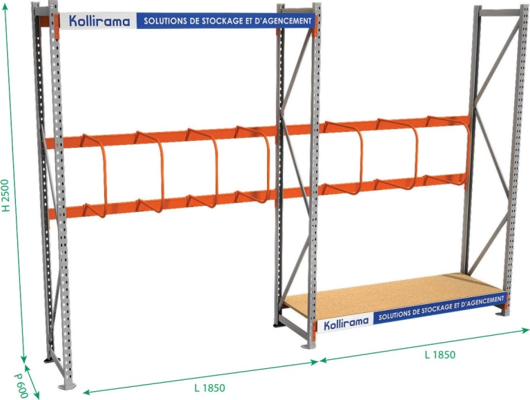 Rayonnage cantilever vertical simple ou double face pour tubes et profilés longs - Image 4