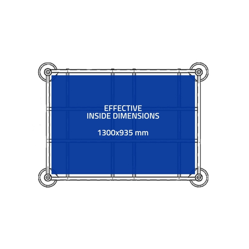 Rack mobile simple galvanisé – 1545x1180x310 mm avec plaque en contreplaqué - Image 2