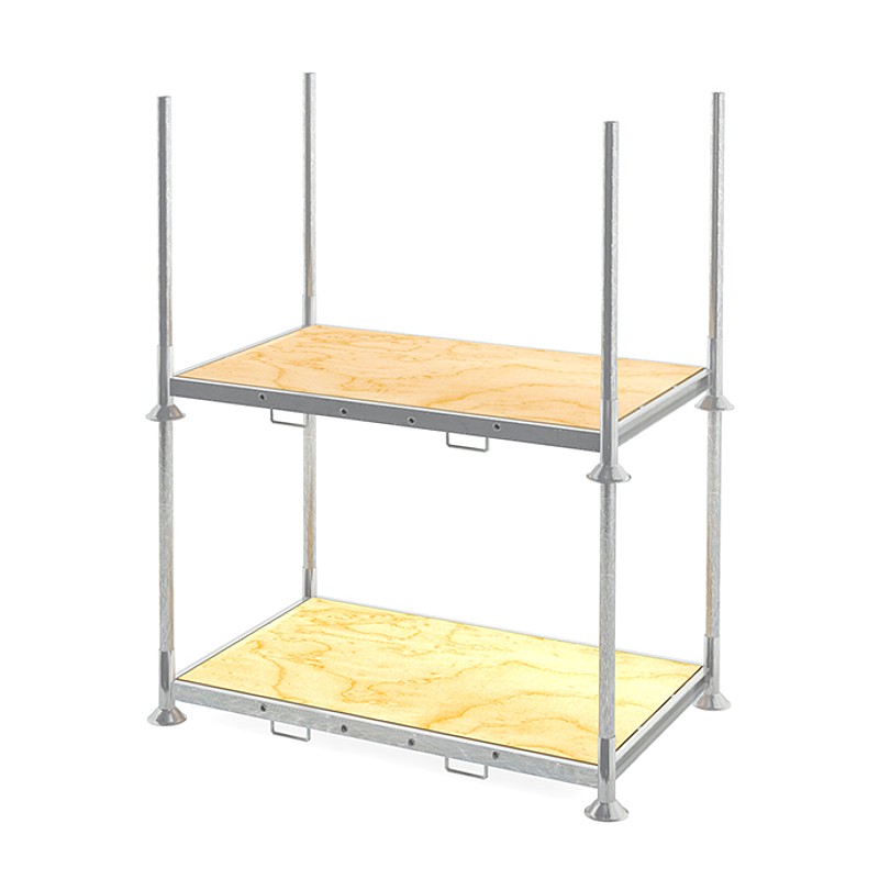 Rack mobile double galvanisé – 1850x1035x310 mm – stockage palettes et produits volumineux - Image 3