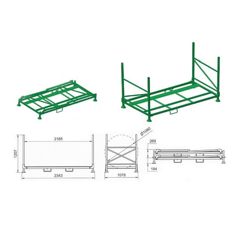 Rack à pneus 2343x1078x1207mm – métal, capacité 550 kg, neuf - Image 2