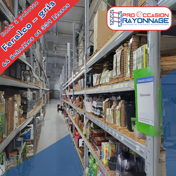 Rack à palette Feralco – Lot complet : 44 échelles, 331 lisses, 241 plateaux bois, 6 caillebotis - Image 3
