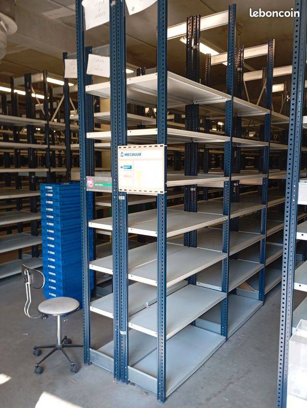 Rack léger occasion Mecalux – à partir de 13 euros le niveau – stock important - Image 2