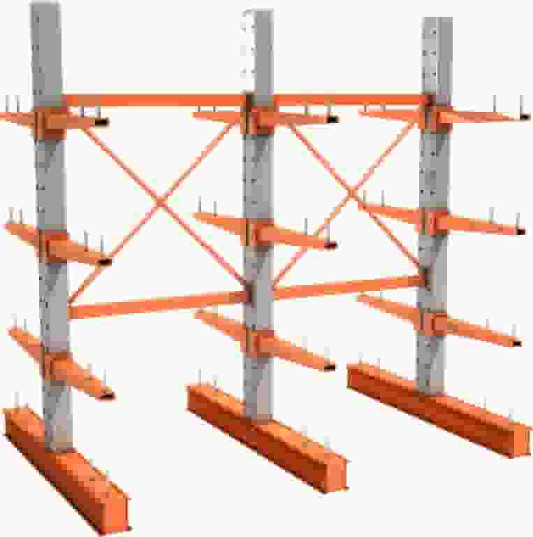 Rayonnage cantilever mi-lourd – hauteur 2000 à 4000 mm, profondeur 500 à 1200 mm - Image 2