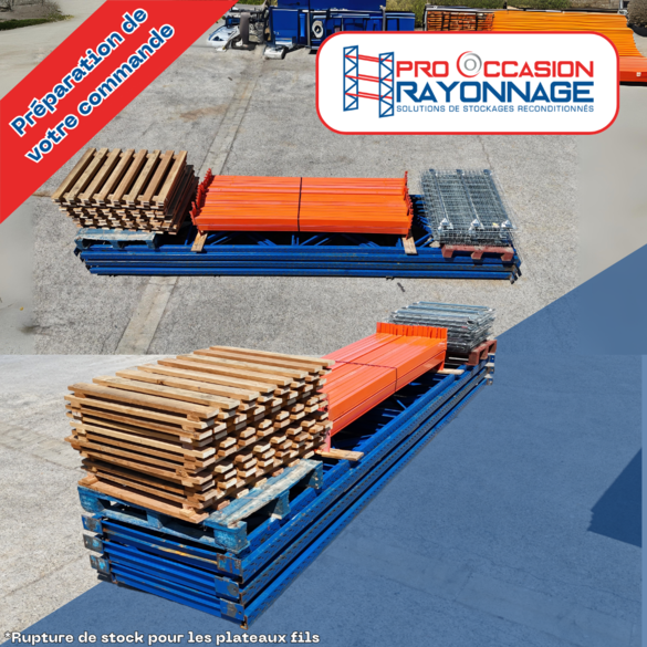 Rayosar – Rayonnage industriel 1 départ + 3 suites – Hauteur 5 500 mm, Longueur 11 200 mm, Profondeur 1 000 mm - Image 3