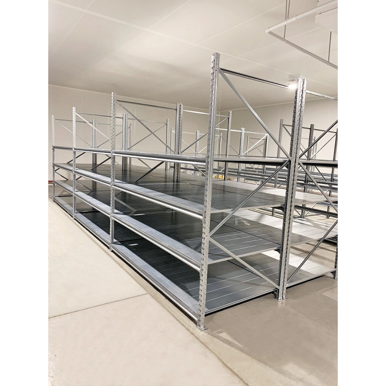 Tablette métallique pour rack semi-lourd en acier galvanisé – longueurs 50 mm, 150 mm, 300 mm - Image 3