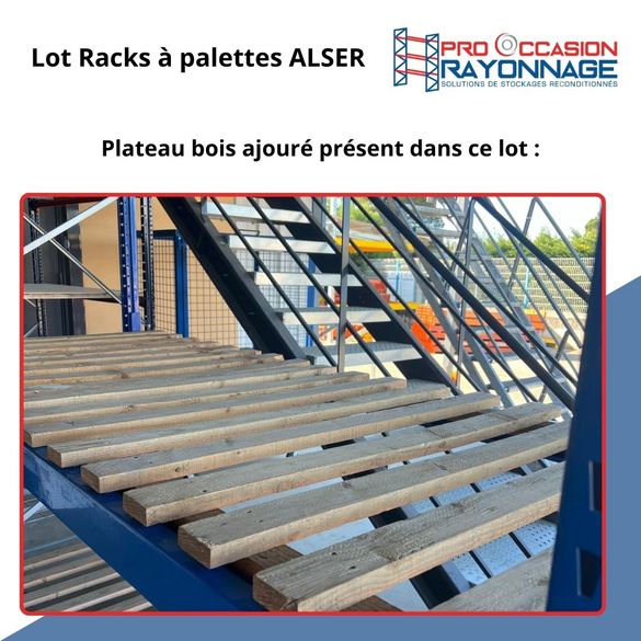 Racks à palettes Alser d&rsquo;occasion – 20 échelles 3000x1050mm, 108 lisses 2700x120mm, capacité 3 tonnes/niveau - Image 3
