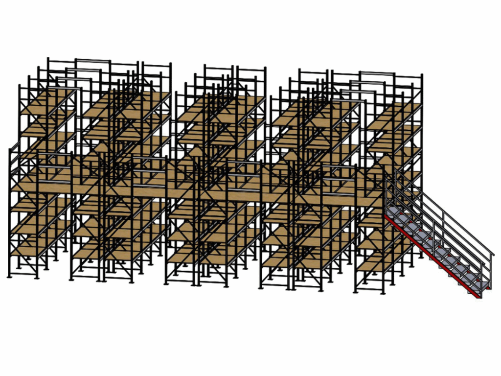 Plateforme sur rayonnage – stockage multi-niveaux modulaire et sur mesure - Image 2