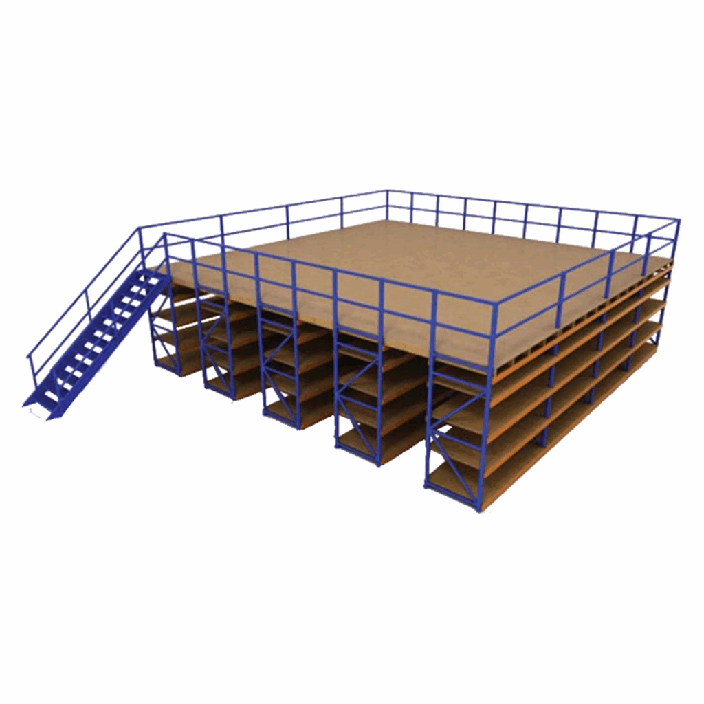 Mezzanine industrielle d’occasion – plateforme de stockage modulaire en métal renforcé - Image 2
