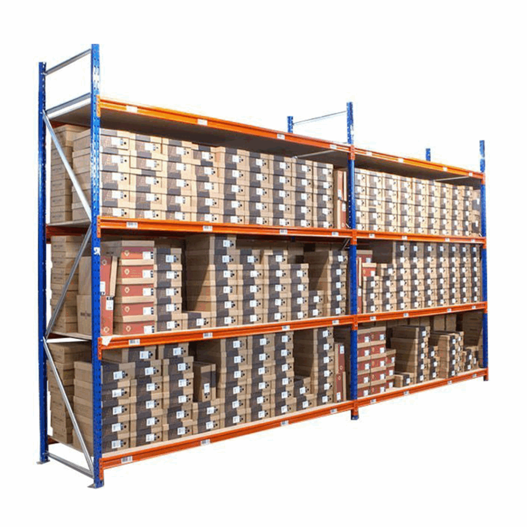 Rayonnage mi-lourd d’occasion – rack mi-lourd pour stockage de pneus, bidons et pièces automobiles - Image 3