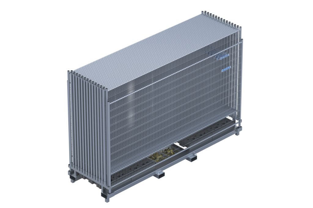 Rack de rangement-V 30 Clôtures + plot + collier – Système universel pliable et empilable - Image 2