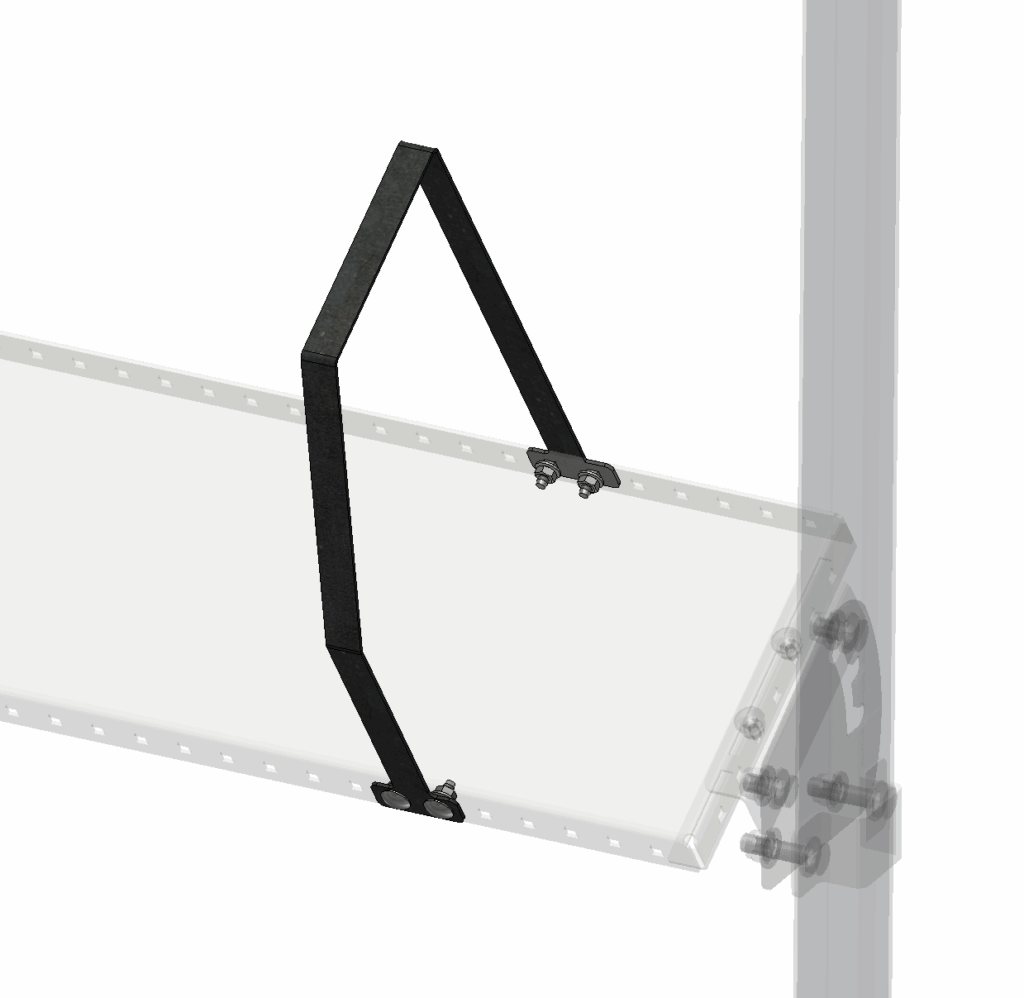 Séparateur étagère en acier peint RAL 7016 – Hauteur 270mm, Largeur 200mm - Image 1