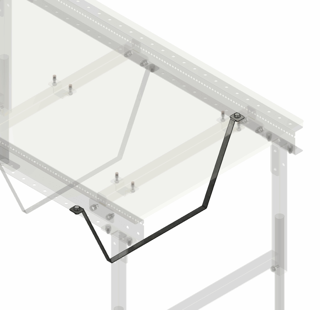 Séparateur étagère 800mm – Hauteur 300mm – Acier peint RAL 7016 - Image 1