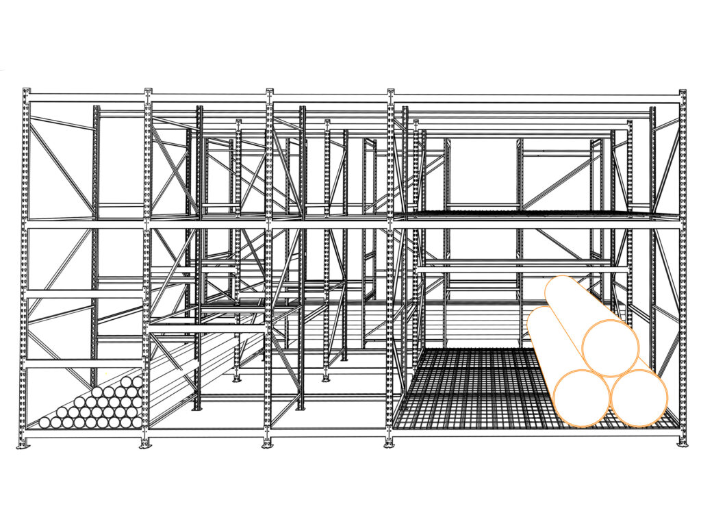 Rayonnage mi-lourd MAVIPAL 50 en acier galvanisé Z275 – stockage de cartons, pneus, tubes et pièces longues - Image 2