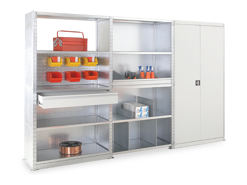 Rayonnage tôlé modulable ADAPTIV – stockage mi-lourd jusqu&rsquo;à 330 kg par niveau - Image 3