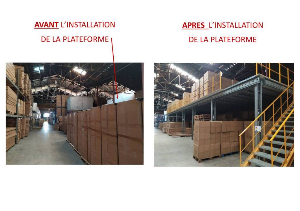 Mezzanine industrielle d&rsquo;occasion – plancher 38mm, charge 300kg/m², pour entrepôt et atelier 4