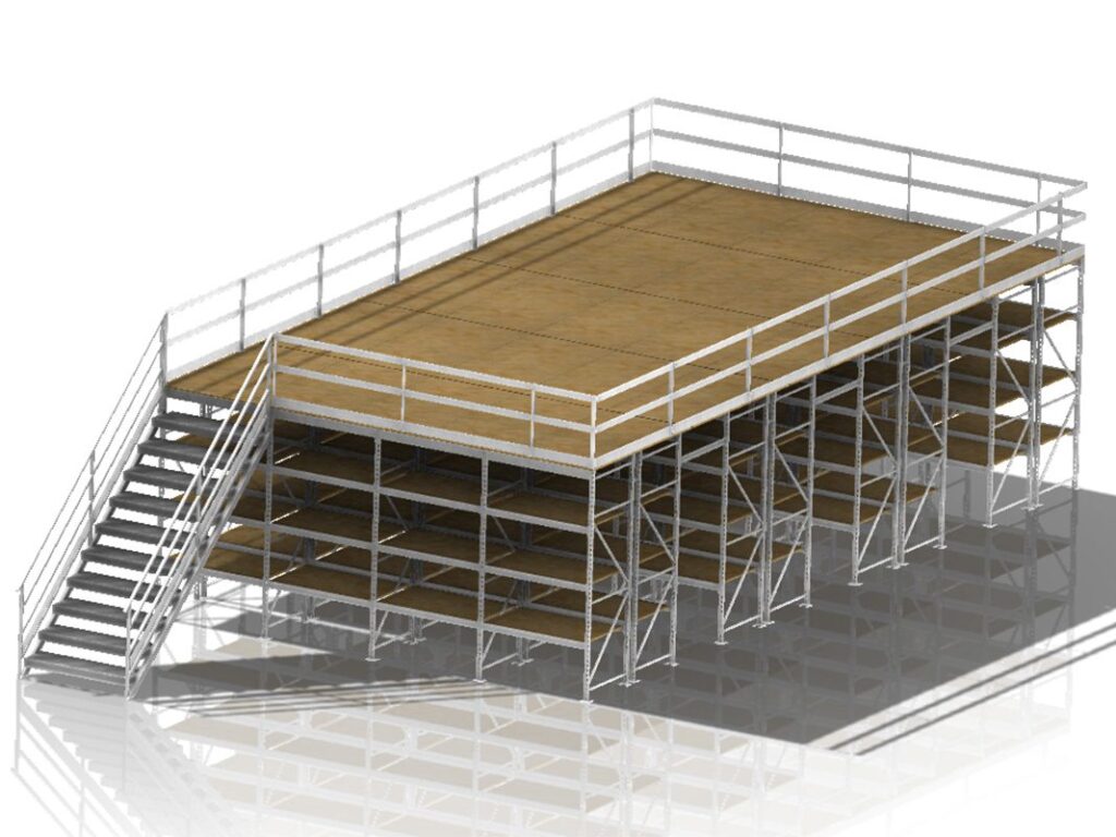 Plateforme sur rayonnage – stockage multi-niveaux modulaire et sur mesure - Image 3