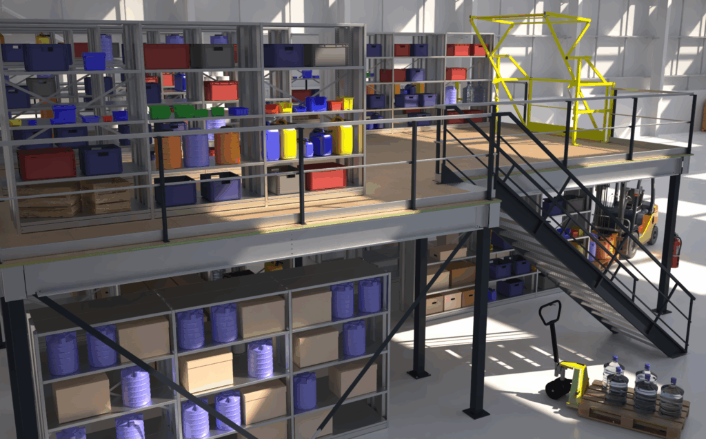 Plateforme de stockage – Mezzanine industrielle sur-mesure en acier galvanisé - Image 2