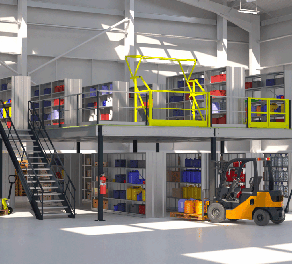 Plateforme de stockage – Mezzanine industrielle sur-mesure en acier galvanisé - Image 1