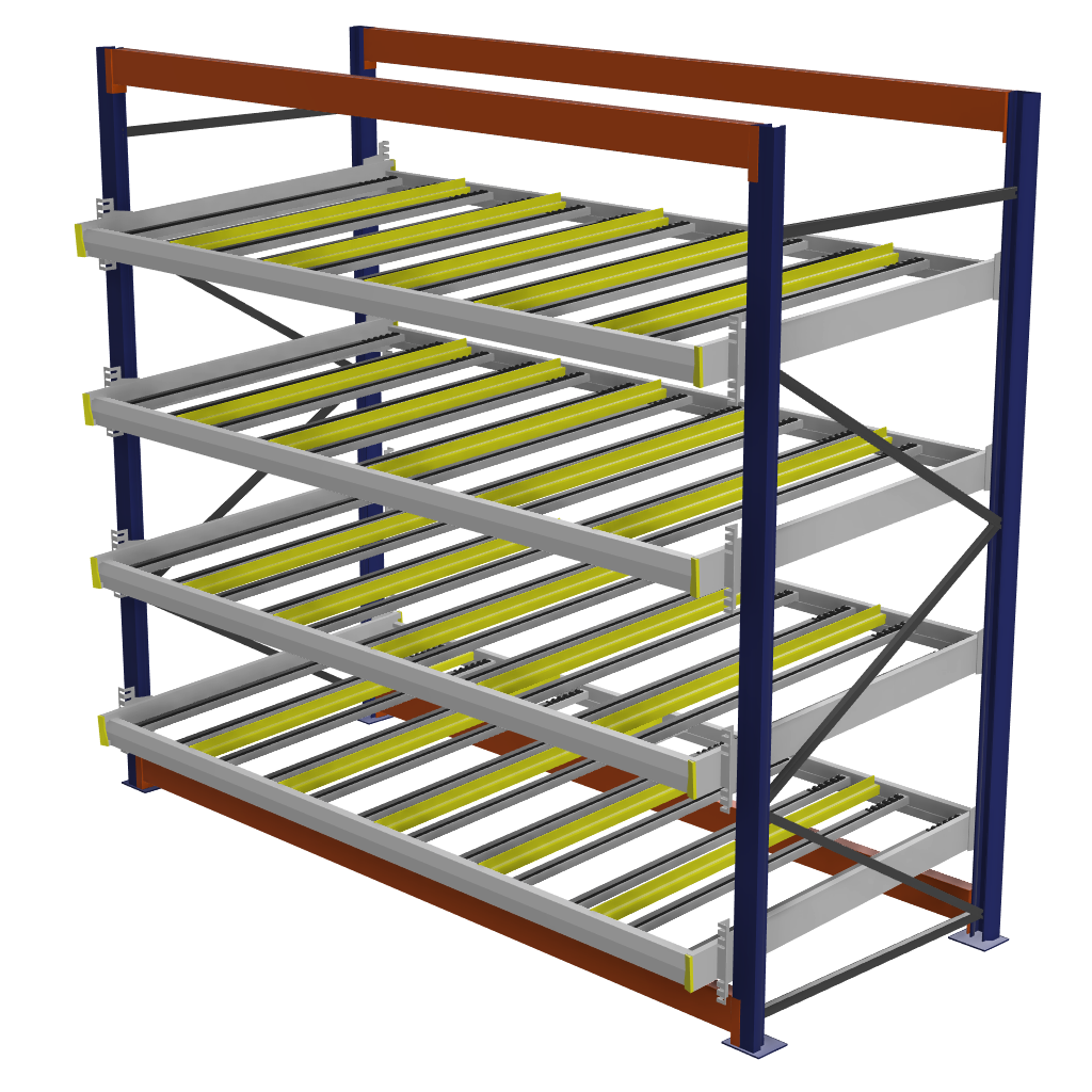 Rack dynamique CVRRACK 2700 x 1304 mm – 4 cadres – Déchargement classique 1
