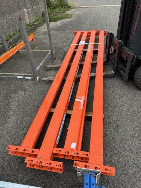 Rayonnage à palettes Ramada – 4 échelles 3970 x 1000 mm et 8 lisses 3600 x 110 x 50 mm - Image 2