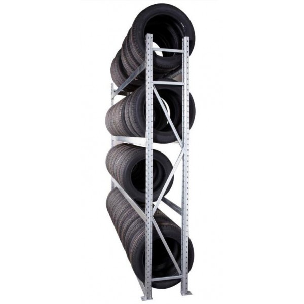 Rayonnage à pneus occasion mi-lourd – 2 échelles de 2400 x 400 mm et 8 lisses de 1500 mm tube - Image 3