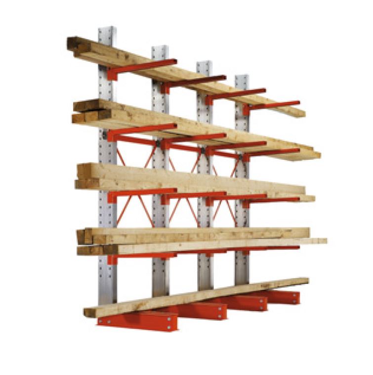 Rayonnage cantilever léger SL – stockage panneaux tubes et profilés - Image 2