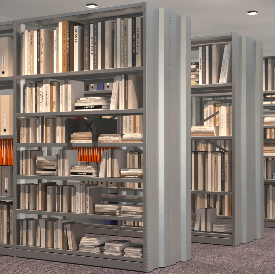 Rayonnage SMART – paroi zinguée, tablettes régulables 25 mm, coloris gris anthracite ou clair, adaptable sur base mobile - Image 1