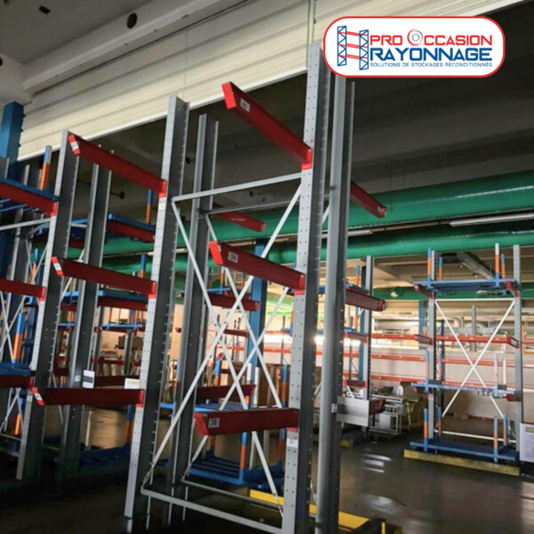 Rayonnage Cantilever occasion – colonnes 4650 mm, bras 1150 mm, capacité 625 kg par bras - Image 3