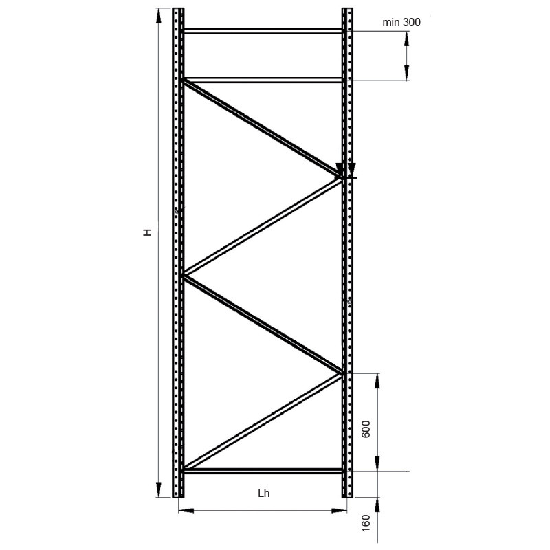 Assemblage d&rsquo;échelle pour rayonnage à palettes – à l&rsquo;unité - Image 1