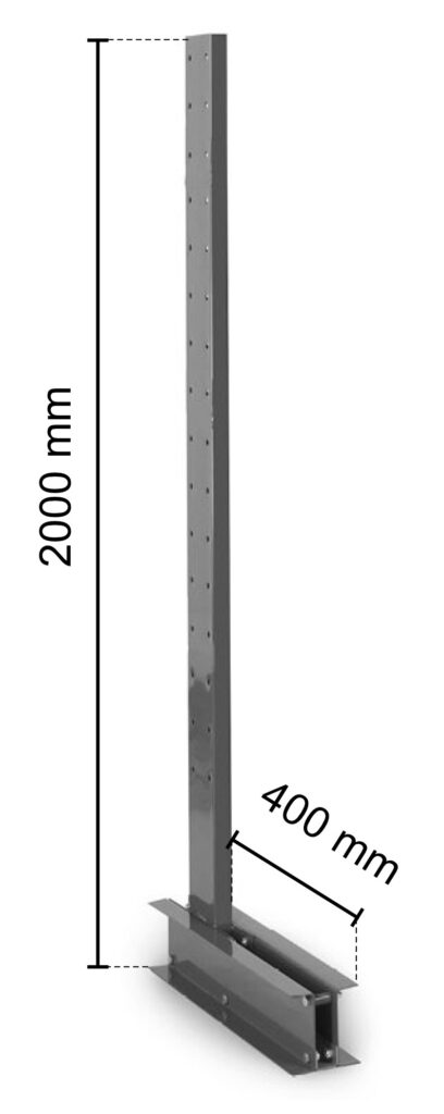 Cantilever léger en acier – colonne simple face 400 mm – charge 1470 kg – référence 113.00210 - Image 1