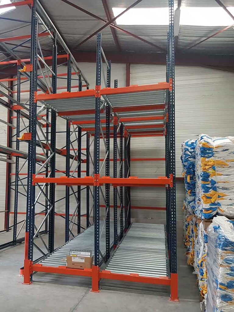 Rayonnage à palettes par accumulation – dimensions variables et finition galvanisée - Image 2
