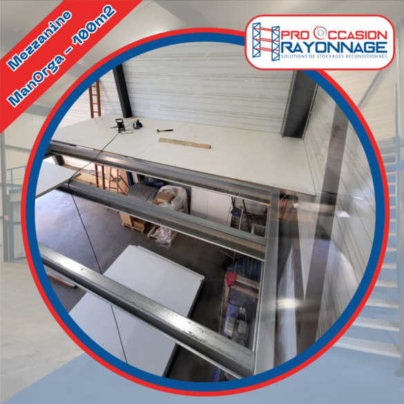 Mezzanine industrielle ManOrga – 100 m² – Robuste et Modulaire – Capacité 350 kg/m² – Hauteur 2400 mm - Image 4