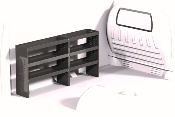 Etagère E20012 pour utilitaire Volkswagen – 3 tablettes de 1000 mm et 800 mm, dimensions 1800 x 300 x 890 mm - Image 2