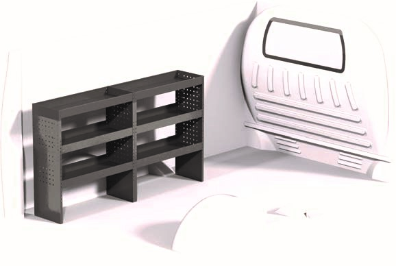 Etagère E20008 pour utilitaire Dacia Dokker – 6 tablettes de 800 mm, 1600 x 300 x 890 mm - Image 2