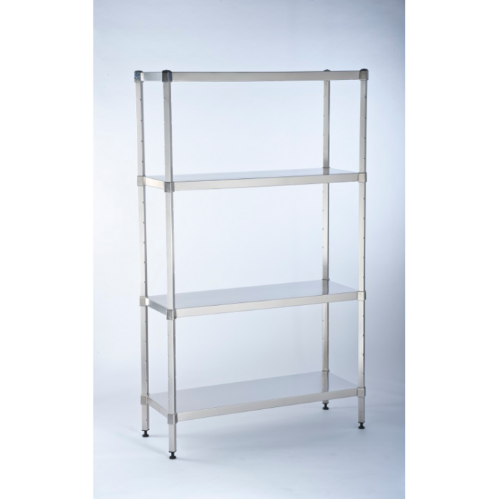 Étagère inox modulable MO02-498 – tablettes inox ou polypropylène perforé – charges jusqu&rsquo;à 1000 kg - Image 2