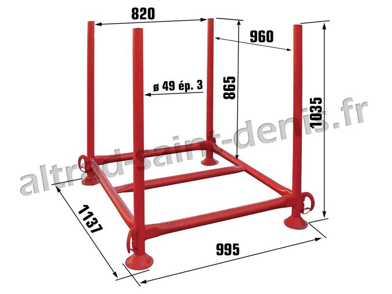 Cadres de rangement pour étais – Cadre fixe E0999, gerbable PL80PAN023, démontable N07GMH, universel N2760 et N2761 - Image 1
