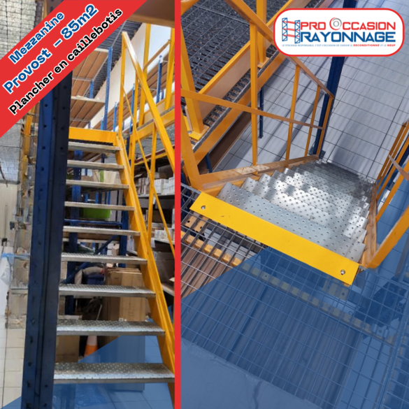 Mezzanine industrielle PROVOST de 85 m² avec rayonnage léger inclus – 4 500mm x 19 000mm - Image 4