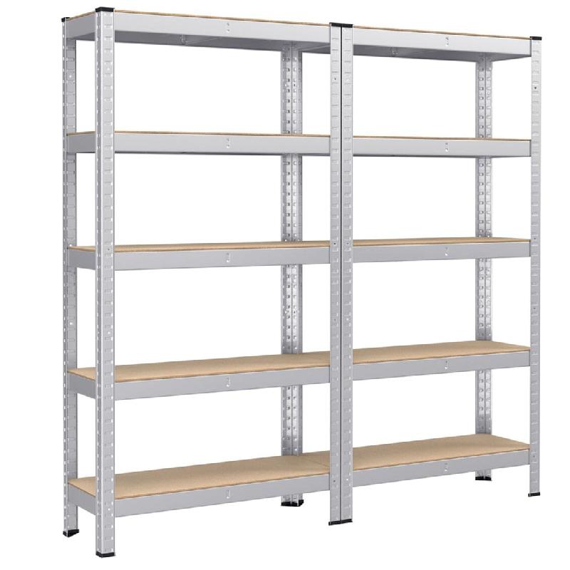 Helloshop26 – Étagère charge lourde à 5 niveaux 150 x 75 x 30 cm charge totale 650 kg (130 kg/niveau) étagère de style industriel 12_0005445 – 30 - Image 1