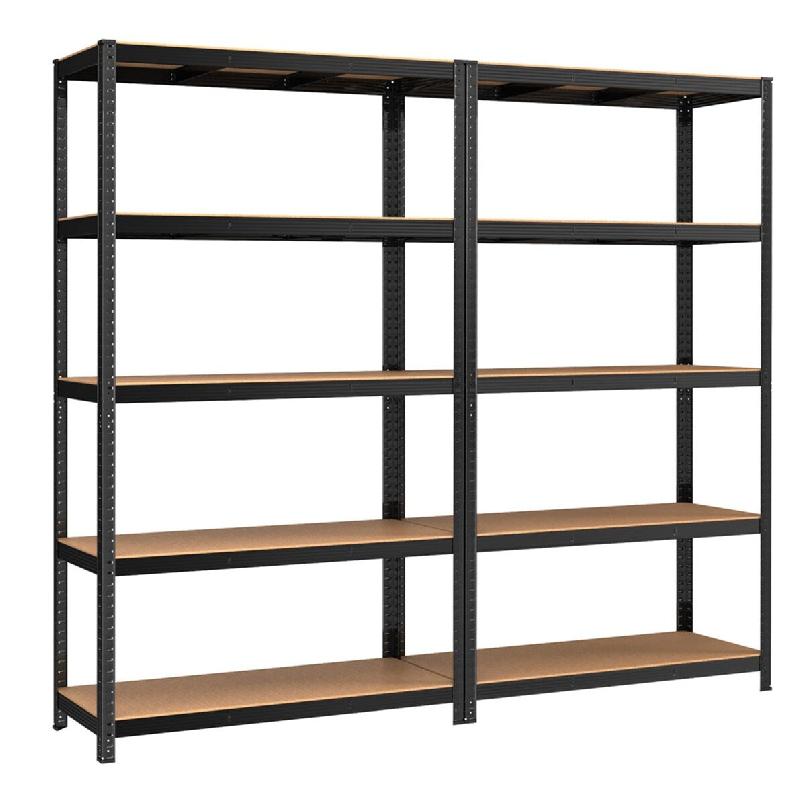 Helloshop26 – Étagère charge lourde à 5 niveaux 60 x 120 x 200 cm meuble de rangement en acier montage sans outil étagère de garage 12_0005570 – - Image 1