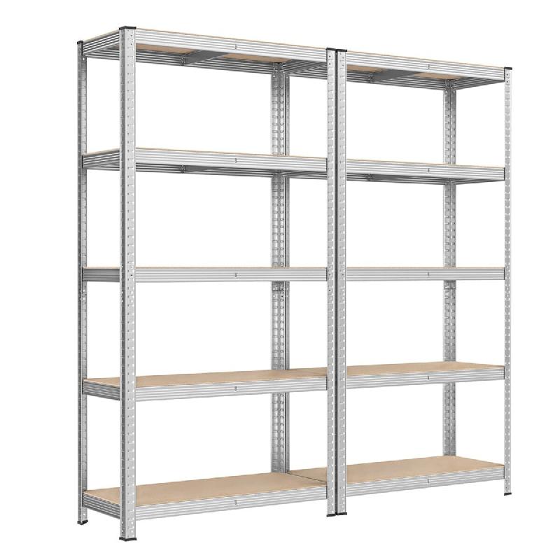 Helloshop26 – Étagère charge lourde métallique 180 x 90 x 40 cm 5 niveaux charge totale 875 kg (175 kg/niveau) étagère de rangement 12_0005580 – - Image 1