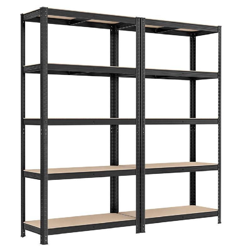 Helloshop26 – Étagère charge lourde métallique 180 x 90 x 40 cm 5 niveaux charge totale 875 kg (175 kg/niveau) étagère de rangement 12_0005582 – - Image 1
