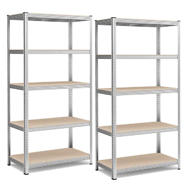 Helloshop26 – Étagère charge lourde métallique 200 x 100 x 50 cm 5 niveaux charge totale 875 kg (175 kg/niveau) étagère de rangement 12_0005592 – - Image 1