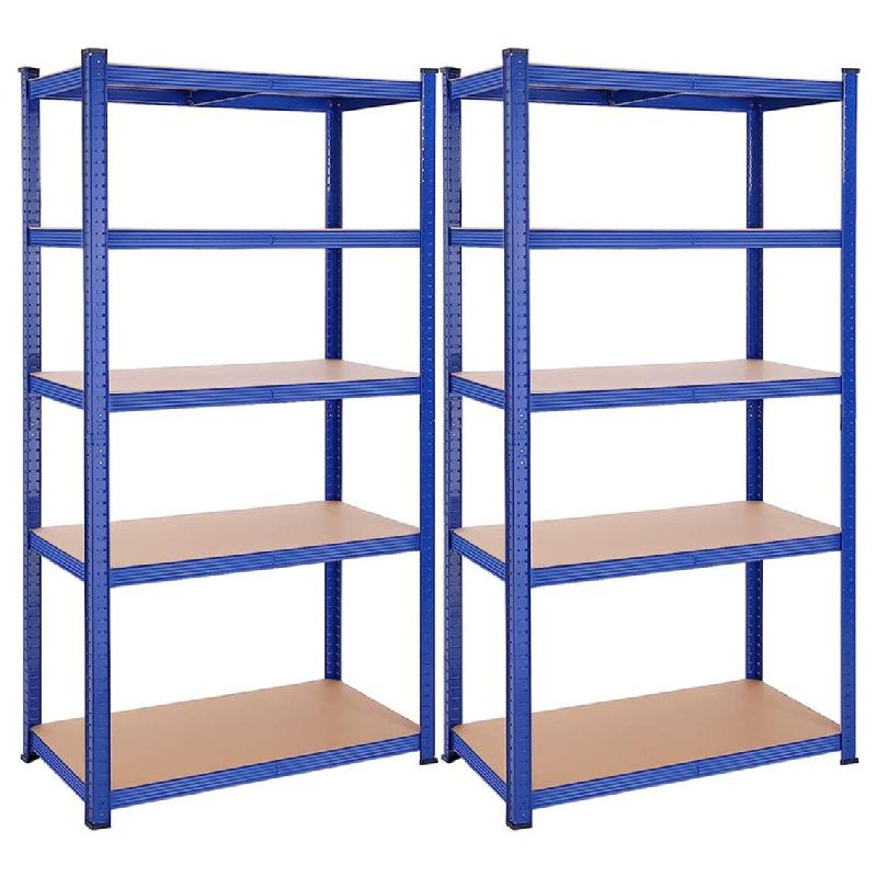 Helloshop26 – Étagère charge lourde métallique 200 x 100 x 50 cm 5 niveaux charge totale 875 kg (175 kg/niveau) étagère de rangement 12_0005595 – - Image 1