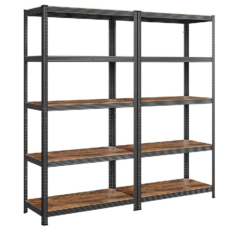 Helloshop26 – Étagère charge lourde métallique 200 x 100 x 50 cm 5 niveaux charge totale 875 kg (175 kg/niveau) étagère de rangement 12_0005597 – - Image 1