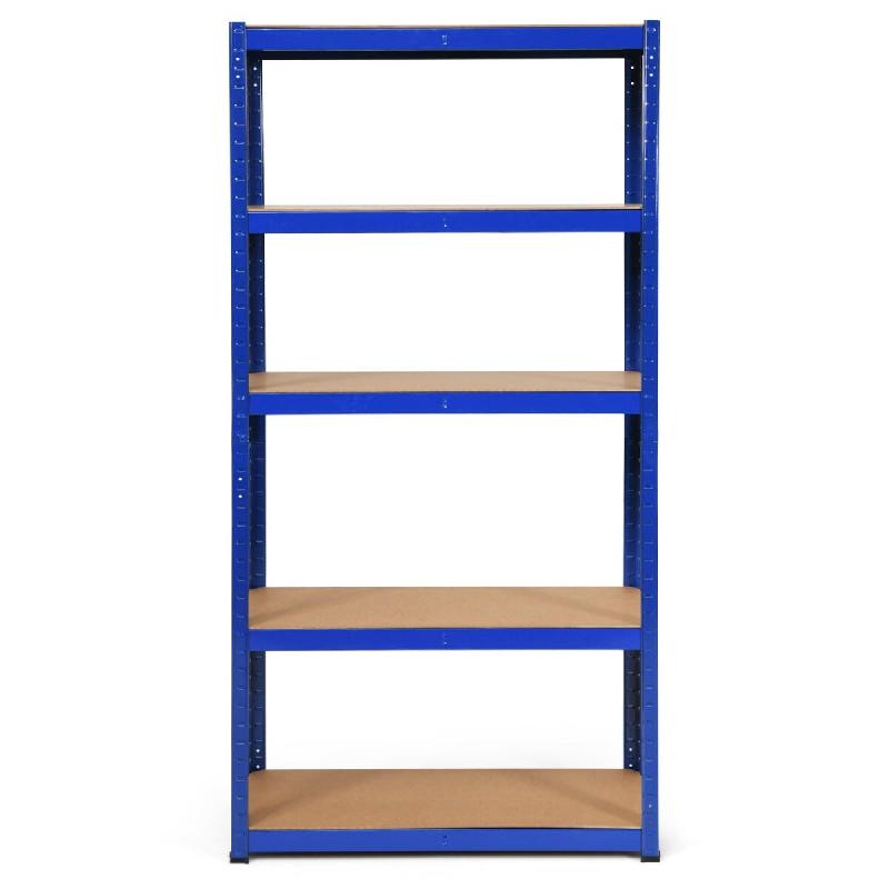 Helloshop26 – Étagère de garage à 5 niveaux 90 x 40 x 180 cm capacité de 175 kg ajustable et facile à assembler en acier galvanisé 20_0012054 – - Image 1