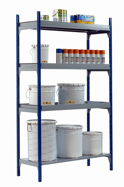 Tubulaire – Rayon de stockage léger, montants en C 30 X 22 X 1,5, entretoises de 300 à 1000 mm, barreaux 20 X 20 X 1 et 40 X 20 X 1,25 - Image 2