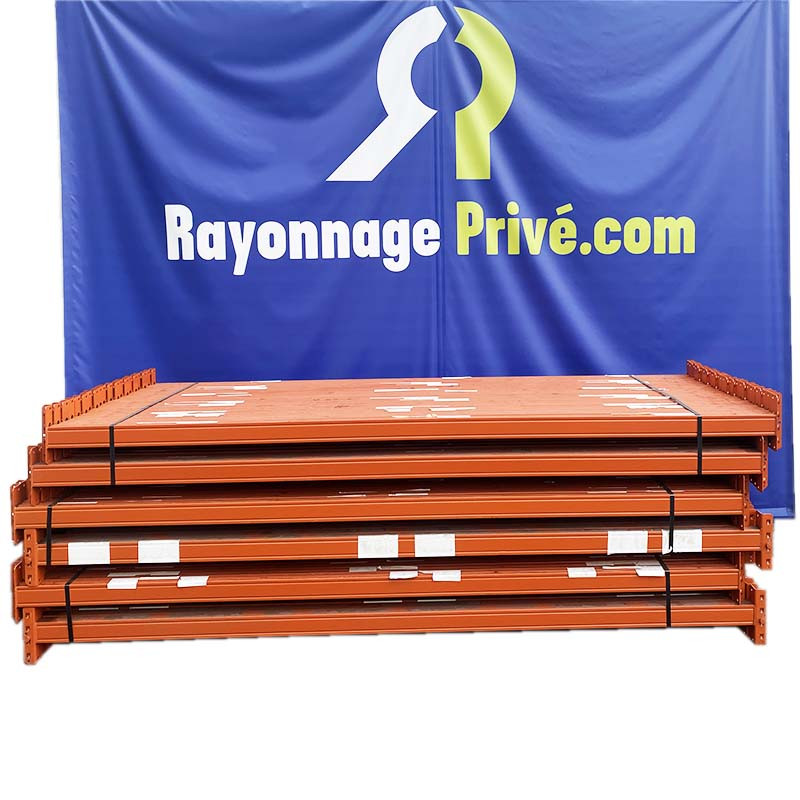 Lisses d&rsquo;occasion Mecalux pour rayonnage à charges lourdes – 3600x130mm ou 3600x150mm - Image 1